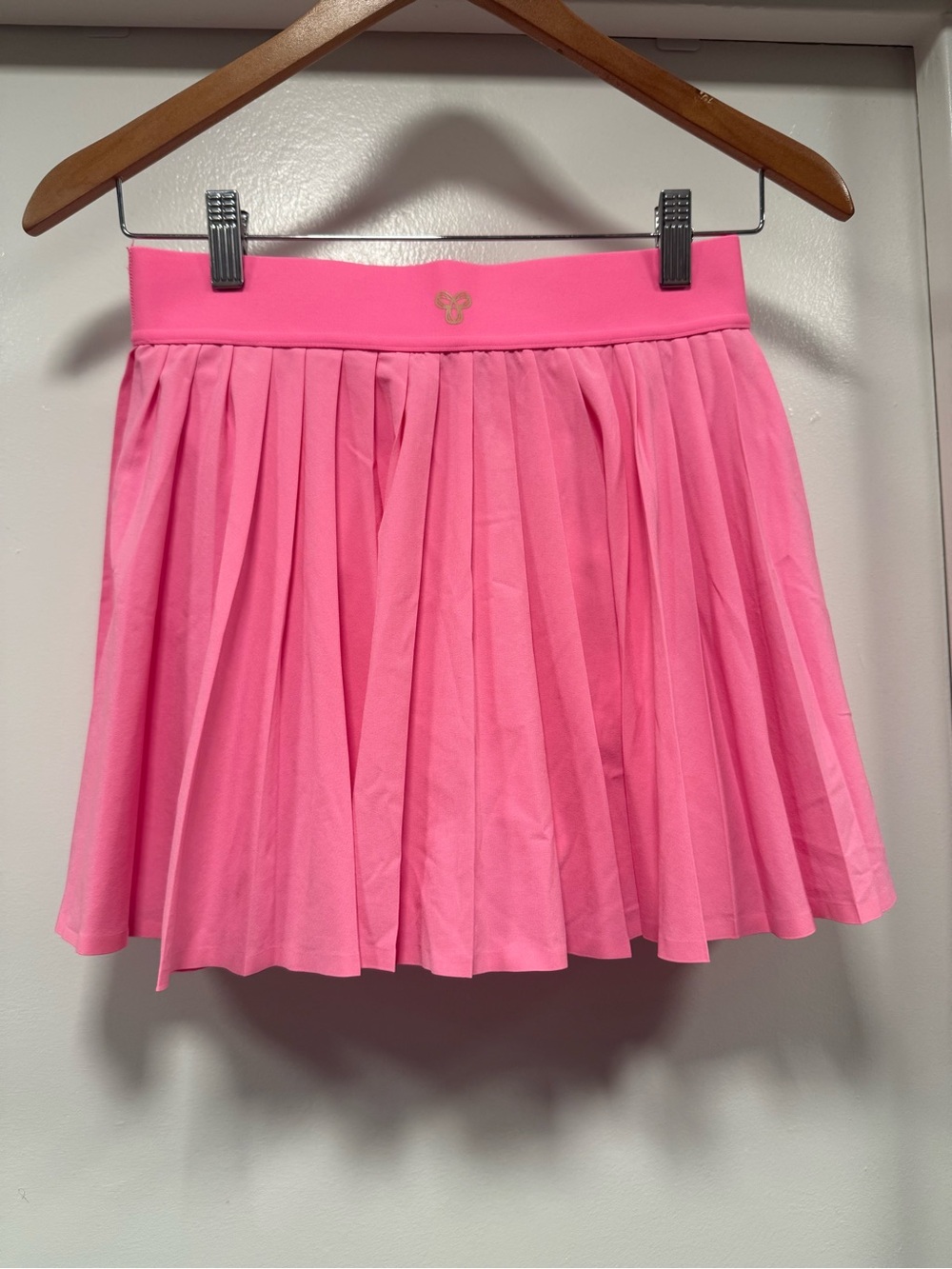 Aritzia Bright Pink Pleated Circle Skirt